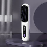 Cordless Hair Straightener Brush with 3 Setting