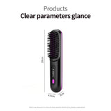 Cordless Hair Straightener Brush with 3 Setting